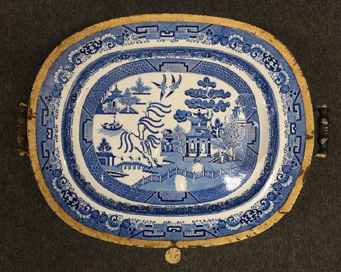 Large English Willoware Hot Water Platter (1 of 2)