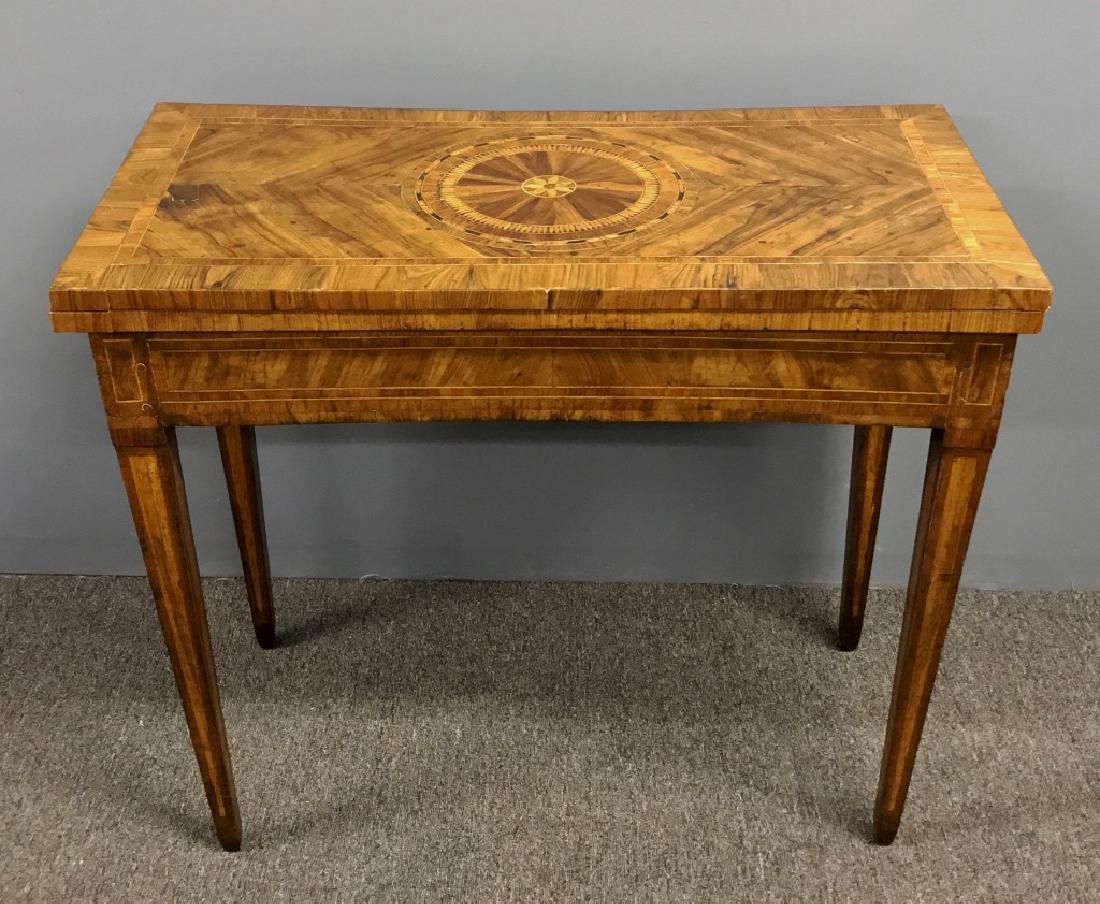 Georgian Marquetry Inlaid Gaming Table (1 of 3)