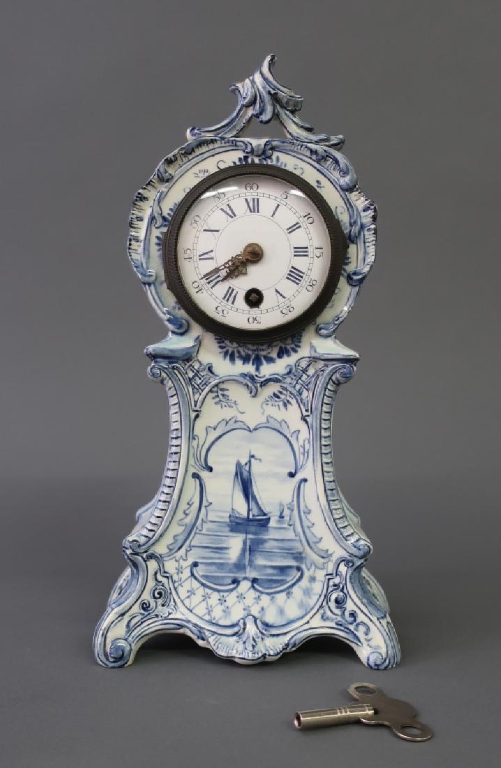 Dutch Delft Mantel Clock (1 of 2)
