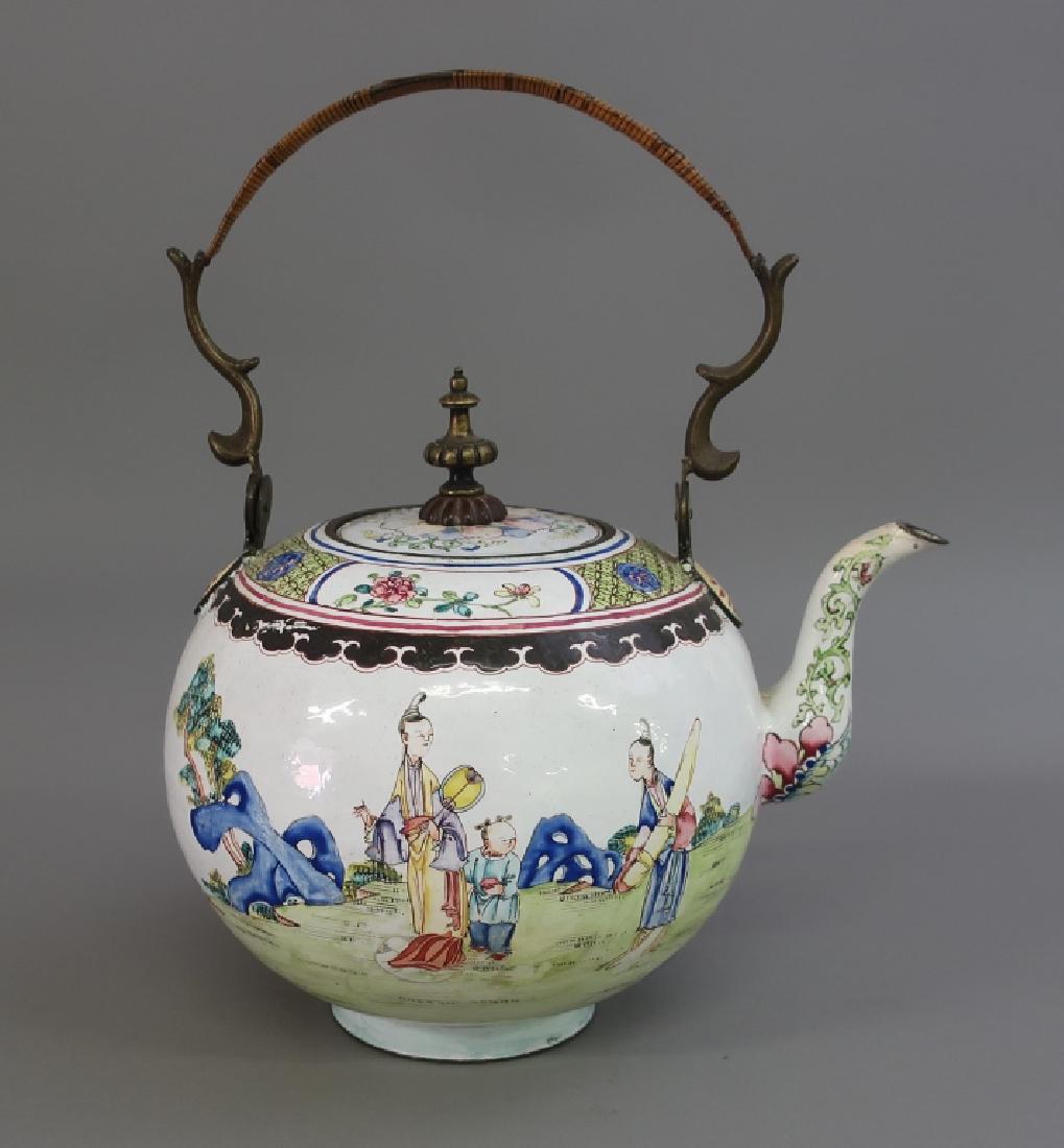 Rare Chinese Enameled Teapot (1 of 3)