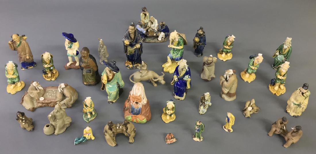 Large Collection of Chinese Mud Figures (1 of 1)