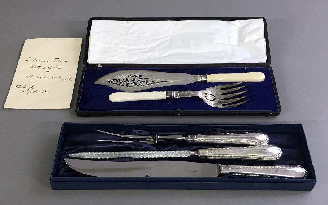 English Three Piece Carving Set, Etc. (1 of 2)