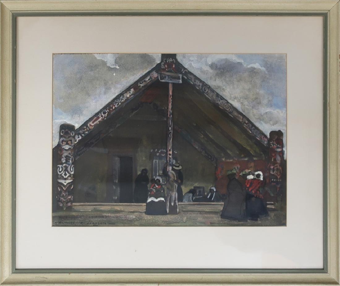 Harry Linley Richardson Watercolor "Gathering" (1 of 4)