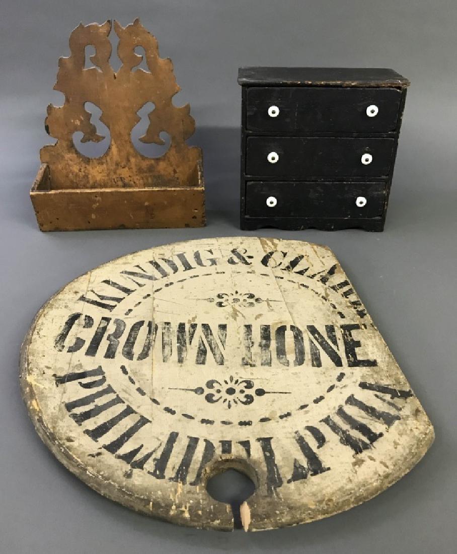 Painted Philadelphia Barrel Lid, Etc. (1 of 1)