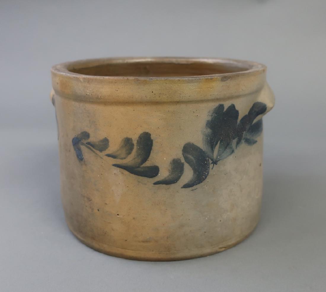 Stoneware Crock With Blue Decoration (1 of 2)