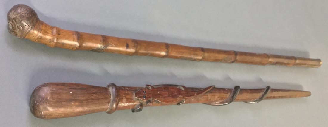 Two Carved Walking Sticks (1 of 4)