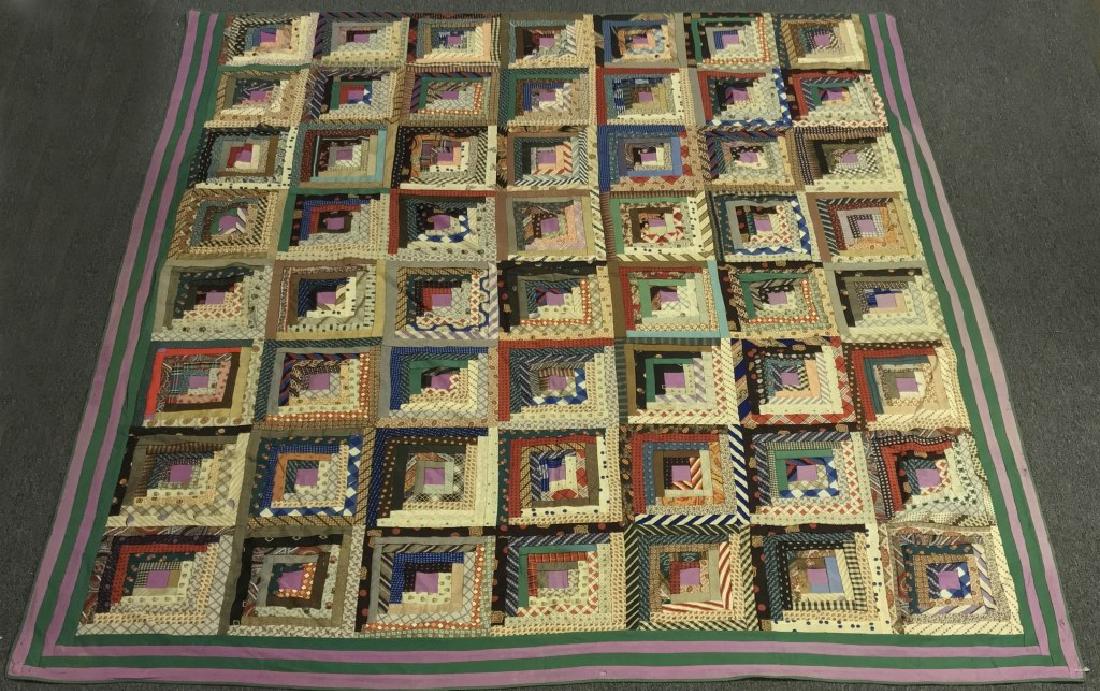 Colorful Log Cabin Pattern Quilt (1 of 1)