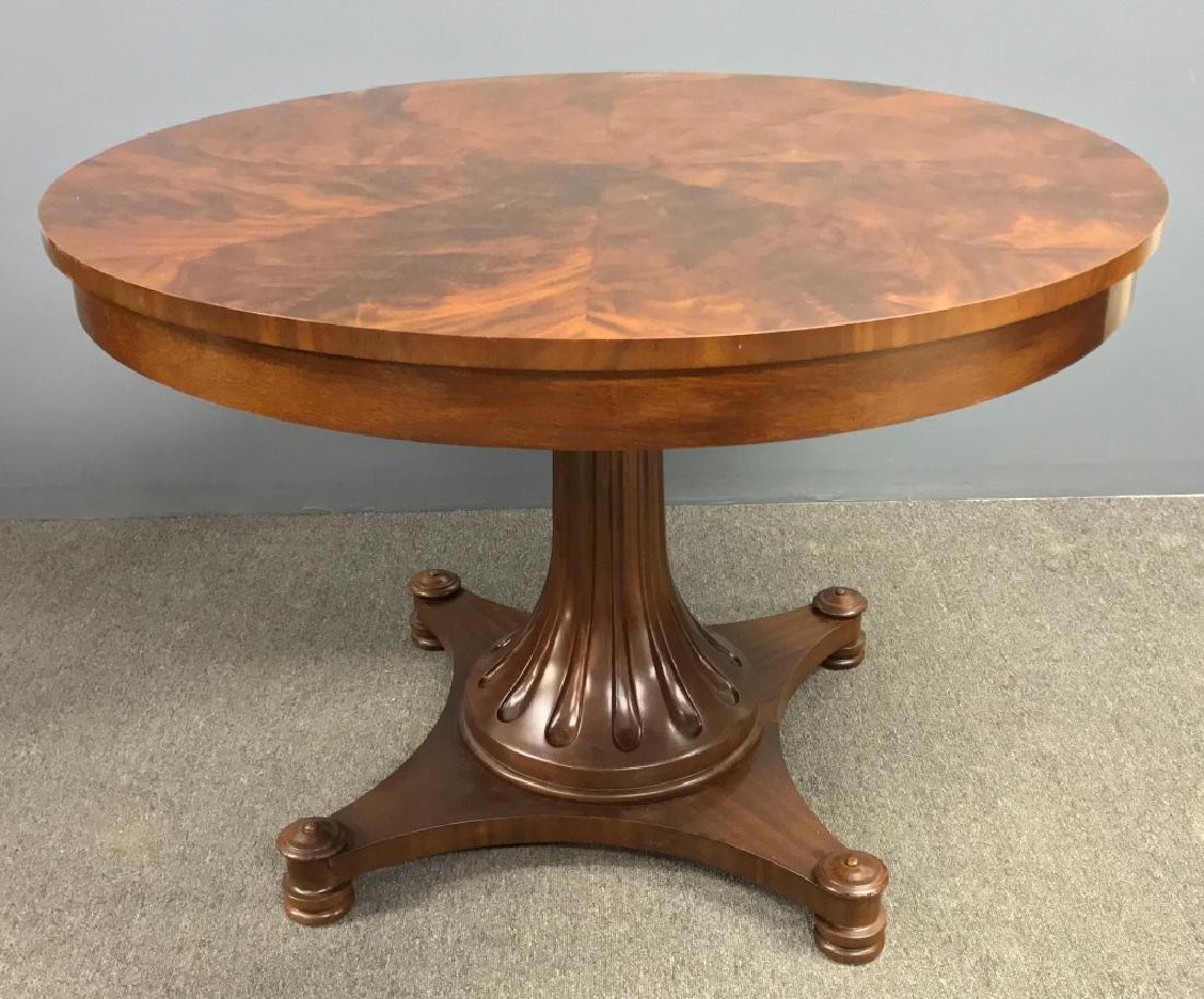 Ralph Lauren / Henredon Mahogany Center Table: Ralph Lauren / Henredon mahogany center table, labeled, 30 1/8"h x 44"dia