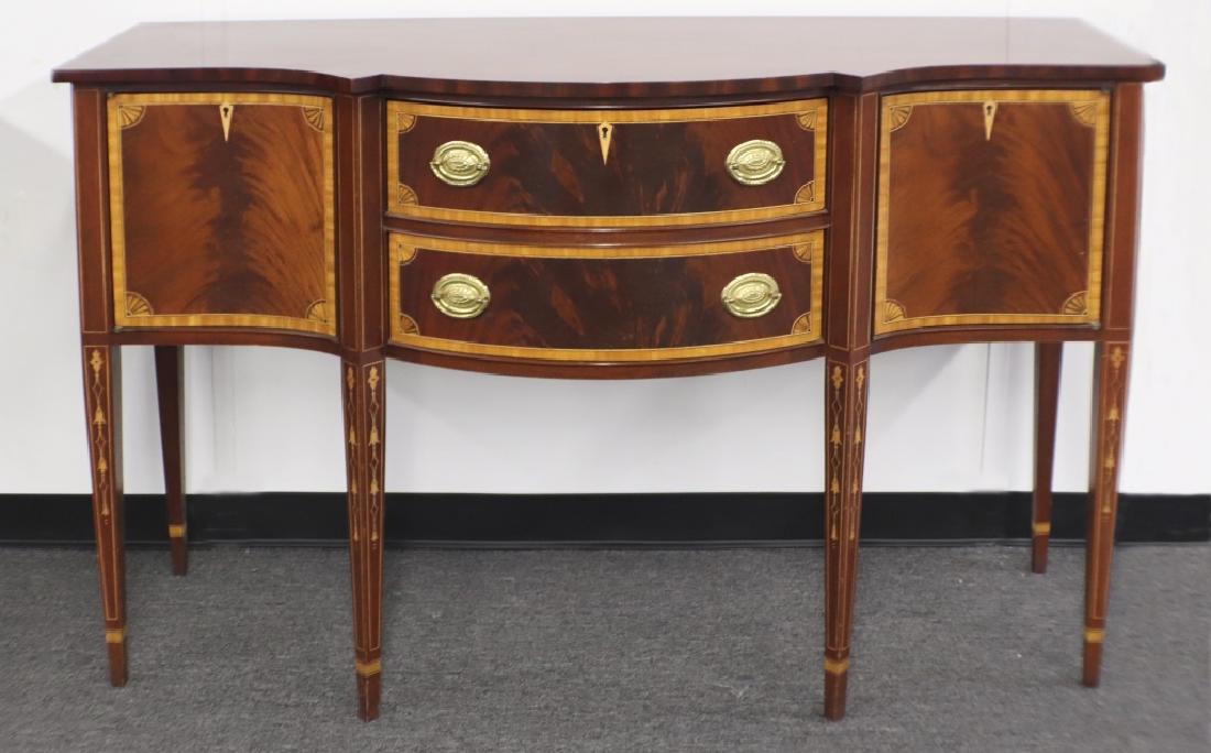 Baltimore Hepplewhite Inlaid Sideboard: Baltimore Hepplewhite inlaid sideboard by Councill, 38"h x 56"w x 21"d