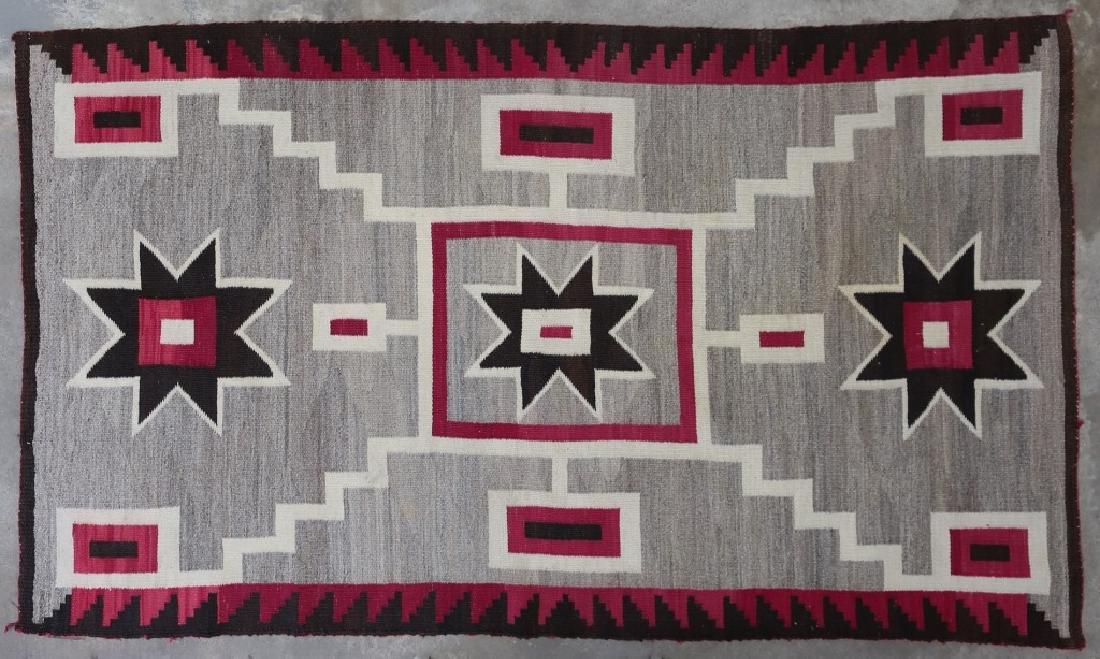 Large Storm Pattern Navajo Rug: Large Storm Pattern Navajo rug, 6'10" x 4'1"