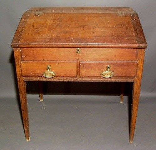 Hepplewhite pine school master's desk, c.1810, o
