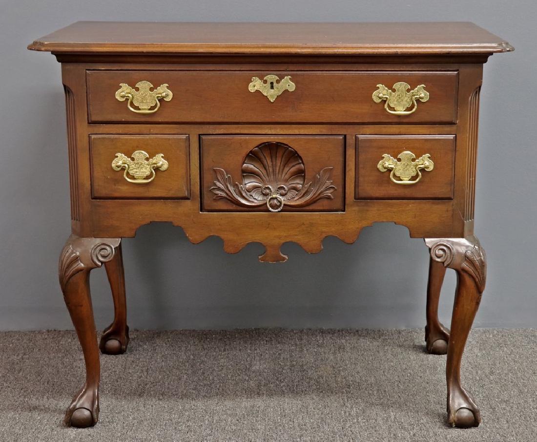 Philadelphia Chippendale Style Mahogany Lowboy: Philadelphia Chippendale style mahogany lowboy, 30"h, 36"w x 21"d (top)
