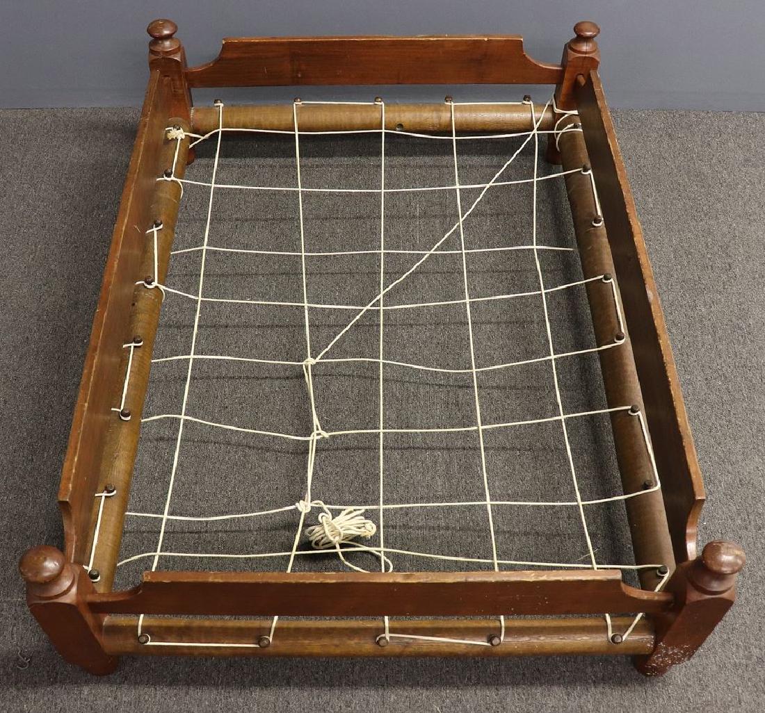 Maple Hired Man's Rope Bed or Trundle: Maple hired man's rope bed or trundle bed, 16"h x 66"l