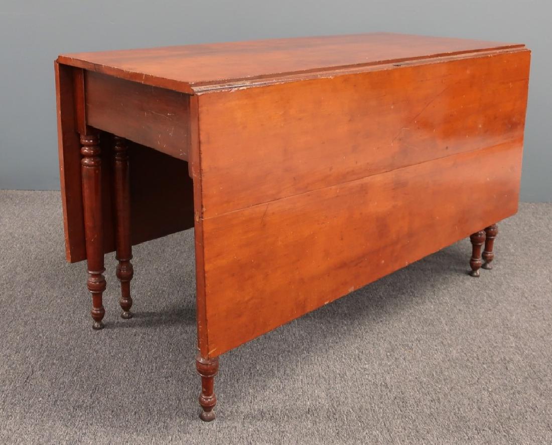 Sheraton Cherry Drop-Leaf Table Circa 1820: Sheraton cherry drop-leaf table, circa 1820, 30"h x 46"l, each leaf 21"
