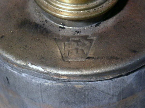 Two PRR railroad marker lights. 14"h. - 3