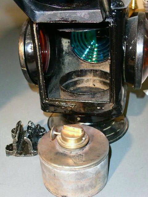 Two PRR railroad marker lights. 14"h. - 4