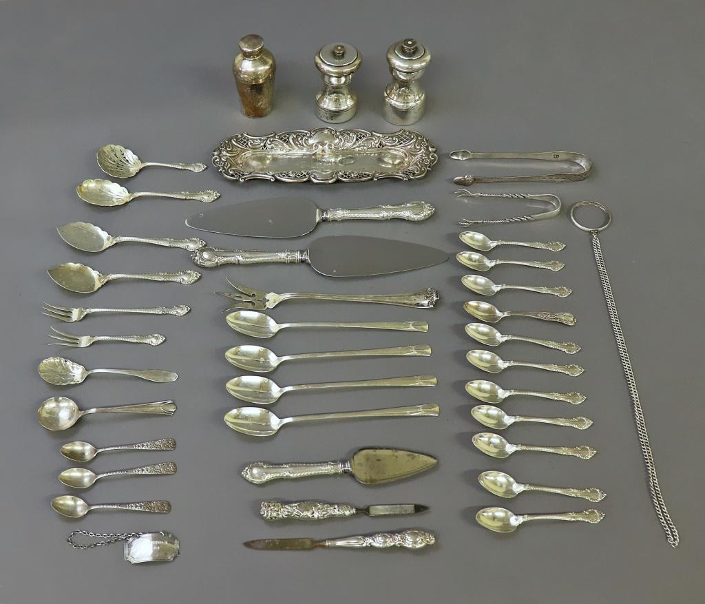 Sterling Silver Flatware & Tableware: Sterling silver flatware and tableware, etc.