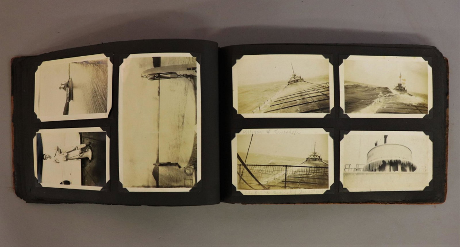 Rare Vintage WWII US Navy Photographs: Rare vintage photographs of World War II United States Navy ships and crew, including the USS Texas, together with some vintage postcards; approximately ninety-four pieces