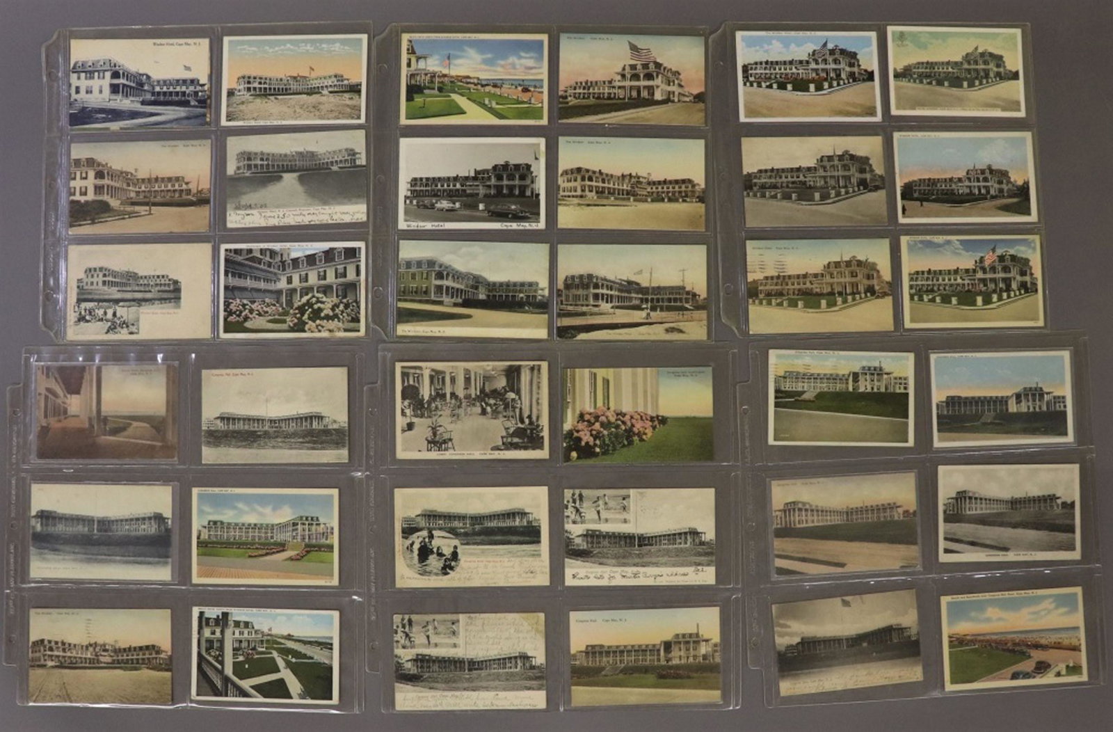 108 Vintage Postcards of Cape May, New Jersey: One hundred and eight vintage postcards of Cape May, New Jersey, by various makers