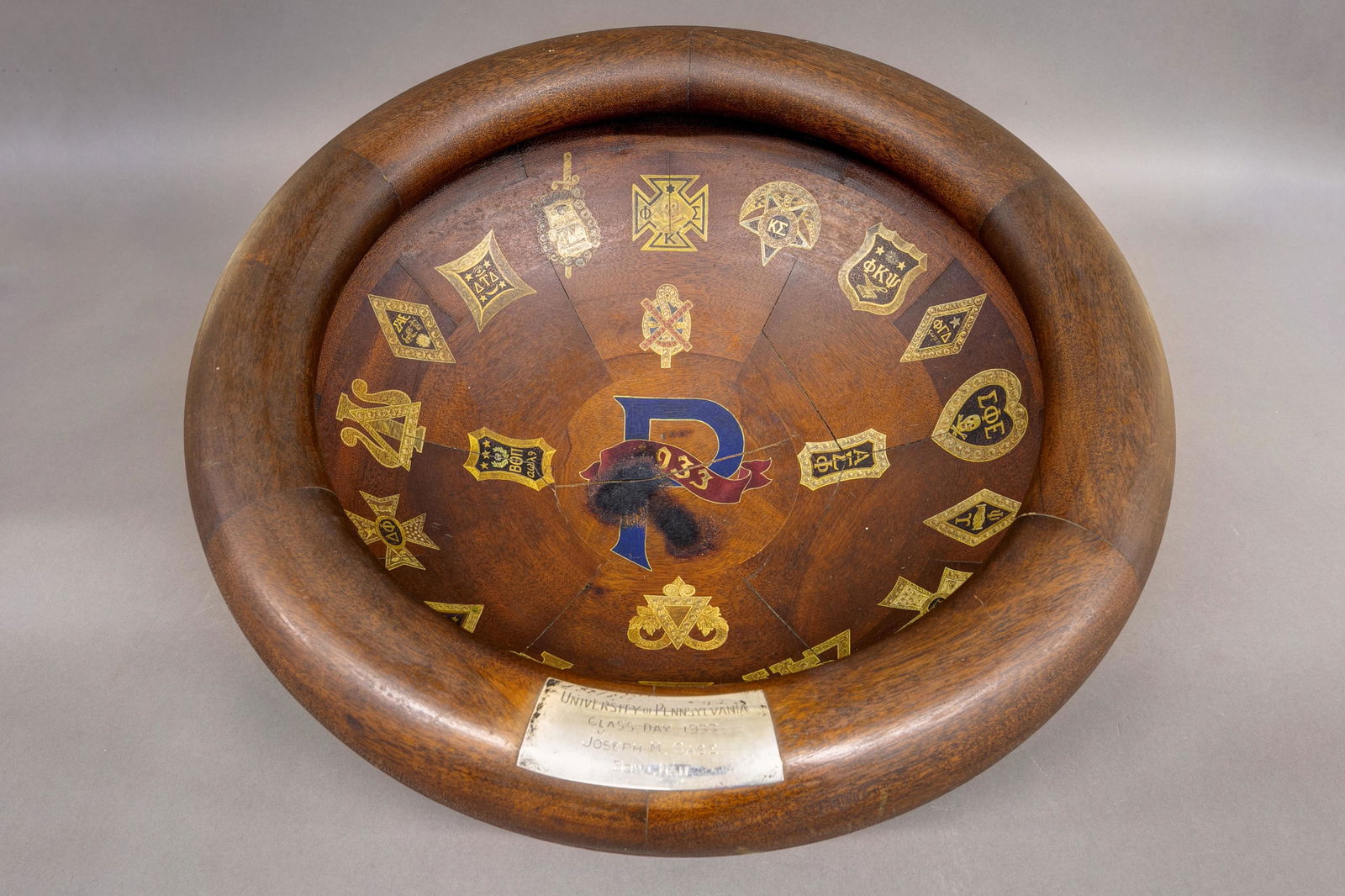 1933 University of Penn Fraternity Bowl Award (1 of 2)