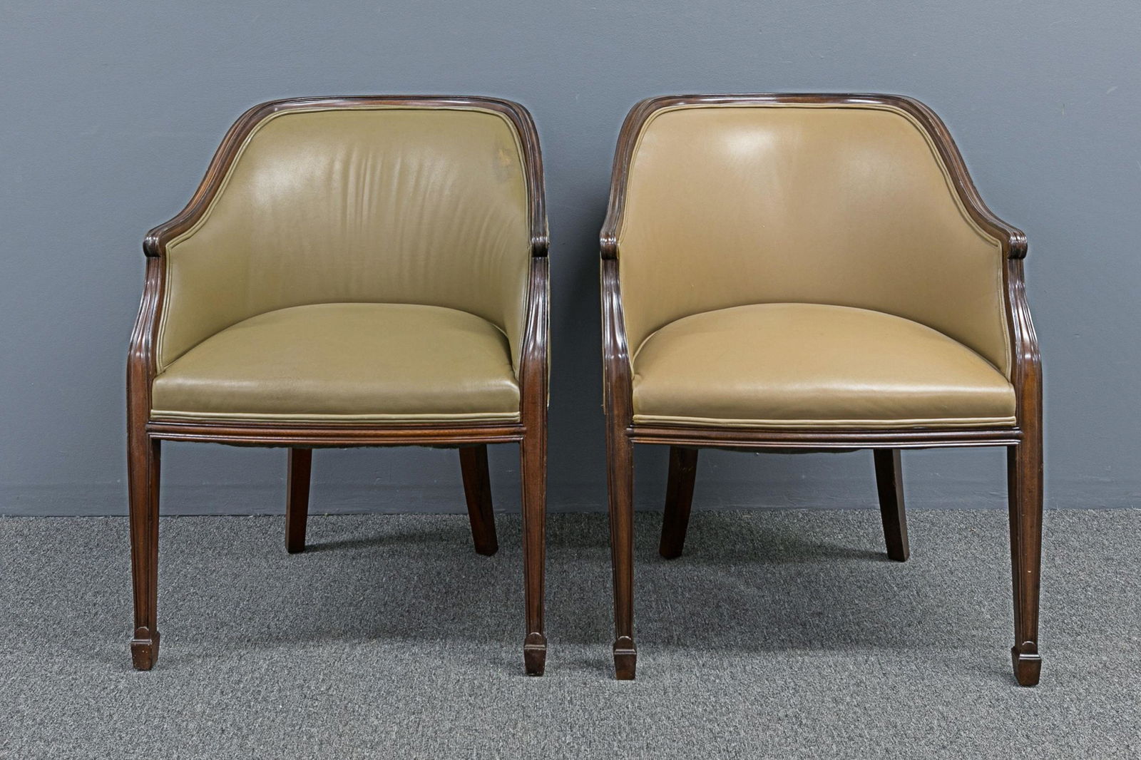 Pair of Smith & Watson Leather Club Chairs (1 of 2)