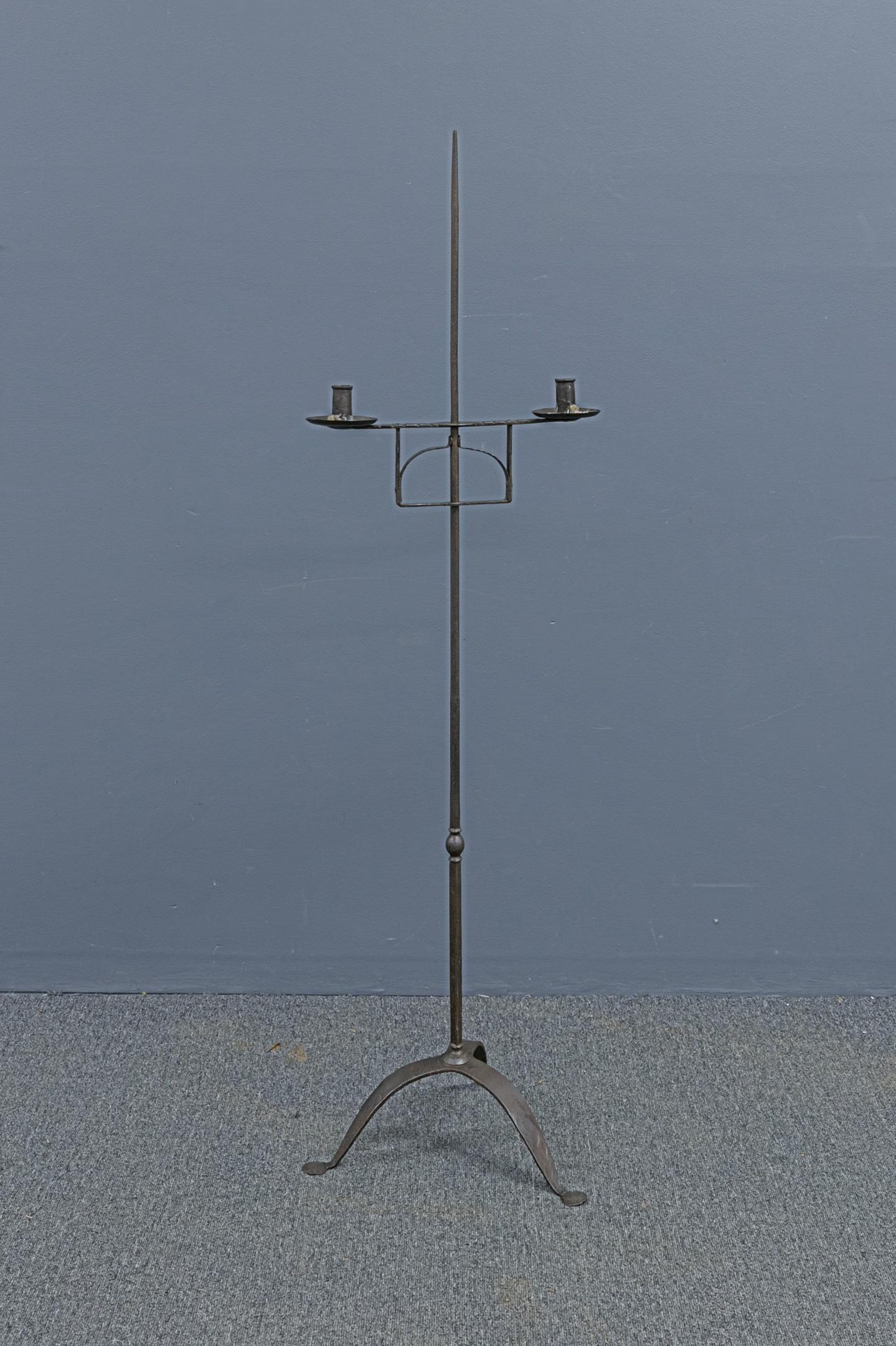 Early Wrought Iron Candlestand (1 of 2)