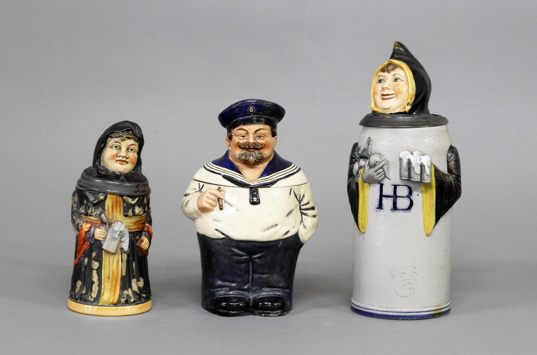 German Figural Steins (1 of 3)