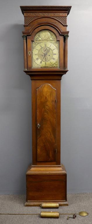 English Chippendale Mahogany Tall Case Clock (1 of 6)