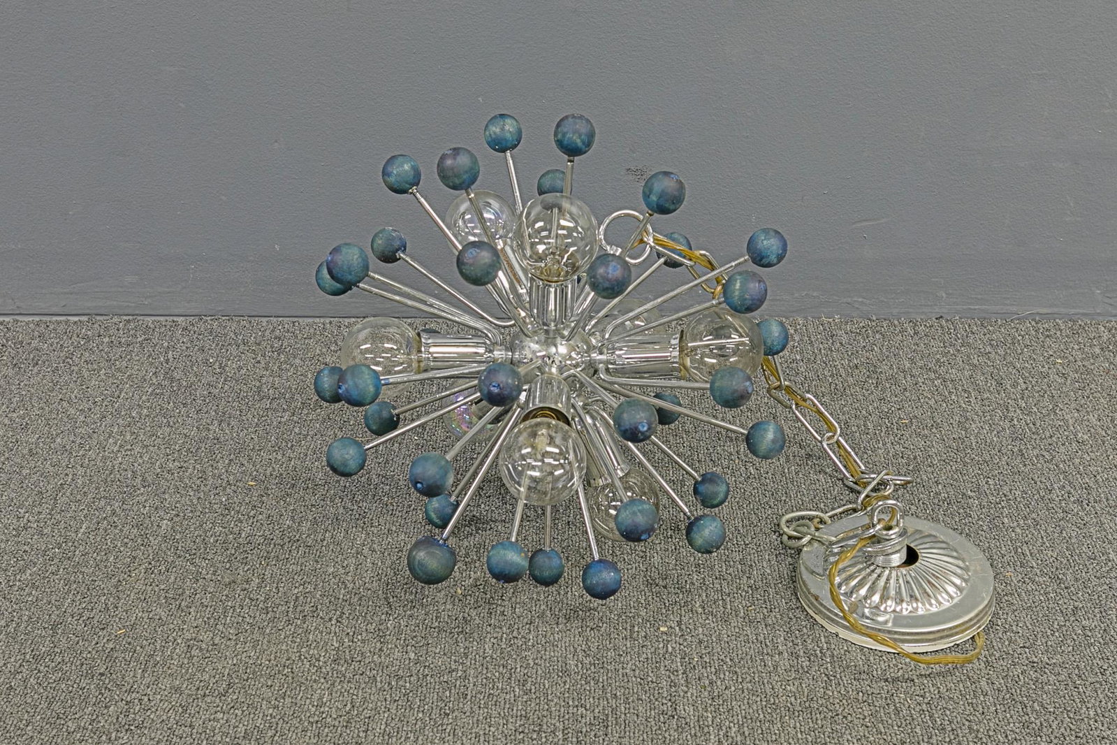 Sputnik Ball Chandelier: Chrome Sputnik ball chandelier 12"D