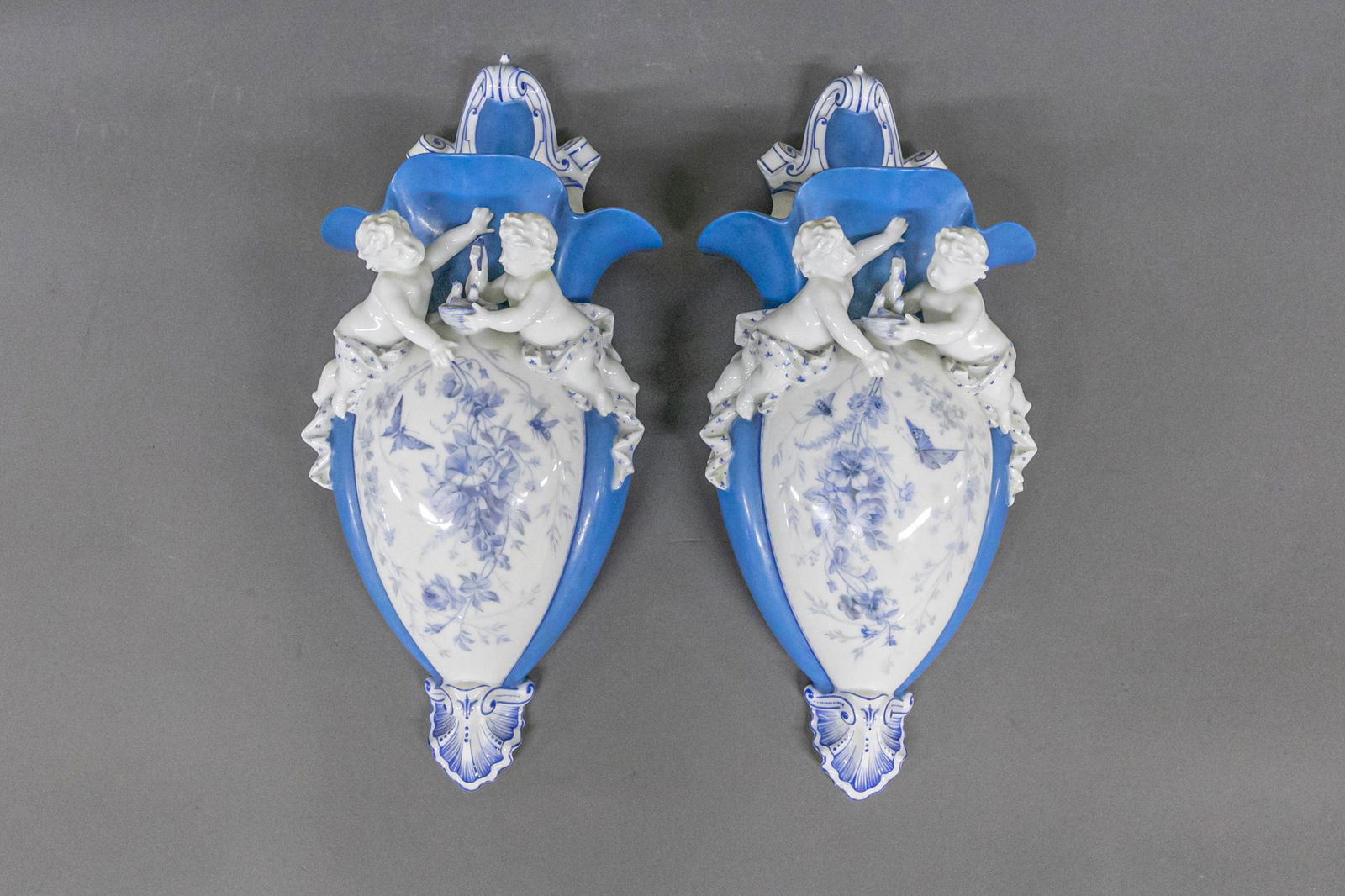 French Porcelain Wall Pockets (1 of 2)