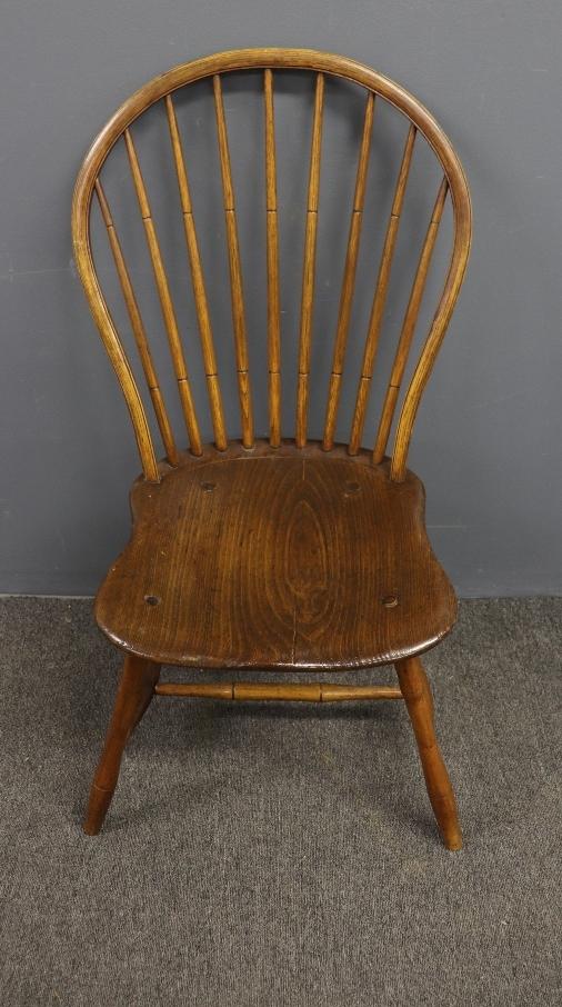 Gaw Brothers Windsor Side Chair: Gilbert & Robert Gaw (Gaw Brothers, Philadelphia worked 1793-1798) Windsor side chair 37.75"h x 17"l x 16"d / seat 17" Condition: refinished