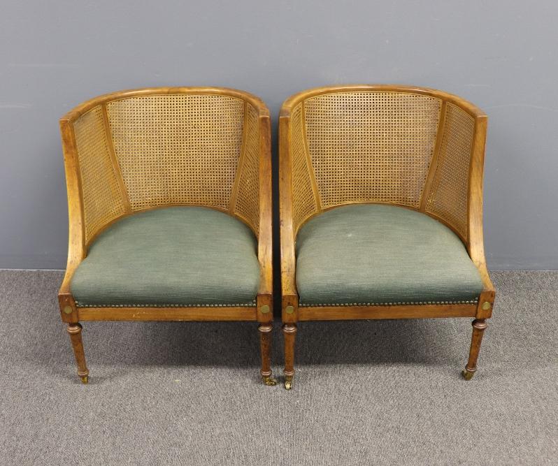 Pair of Cane Back Bergeres' (1 of 2)