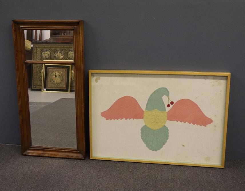 Framed Applique Quilt Eagle etc. (1 of 3)