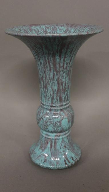 Chinese Blue Glazed Vase (1 of 2)