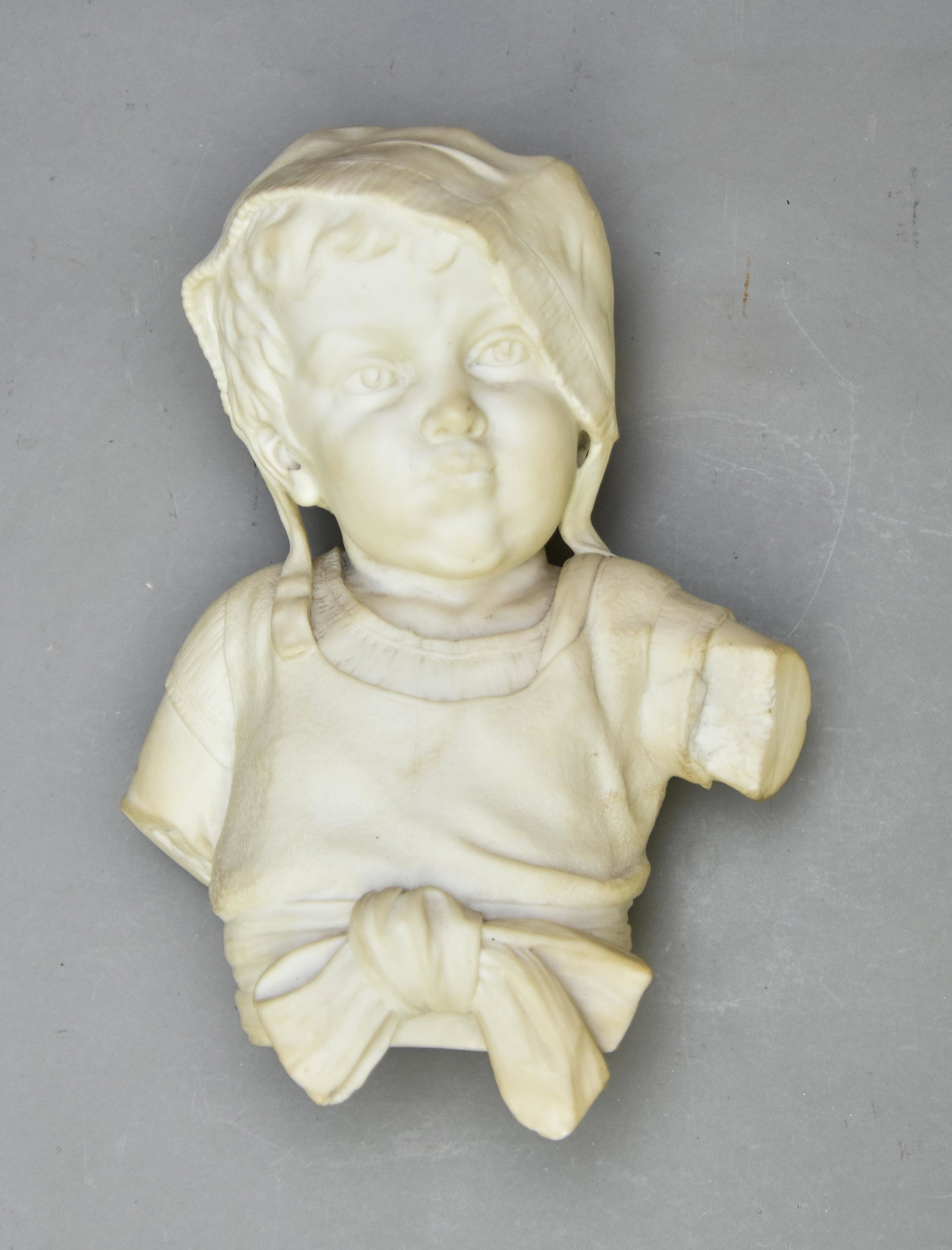 Life Size Alabaster Torso: Life size alabaster torso of a young girl 16"h x 11"w x 8"d