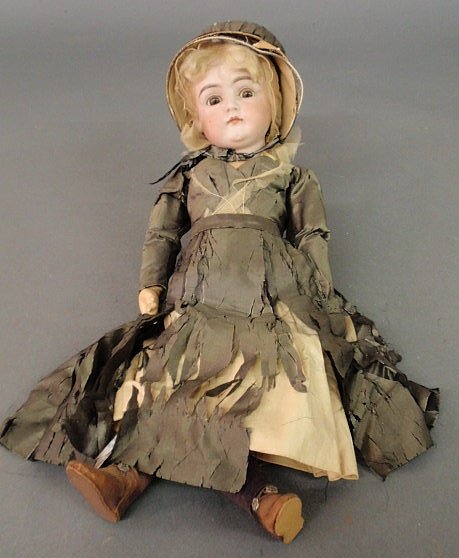 German bisque head doll #128. 18"h.