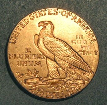 Indian head 1925 gold $2.50 coin. - 2