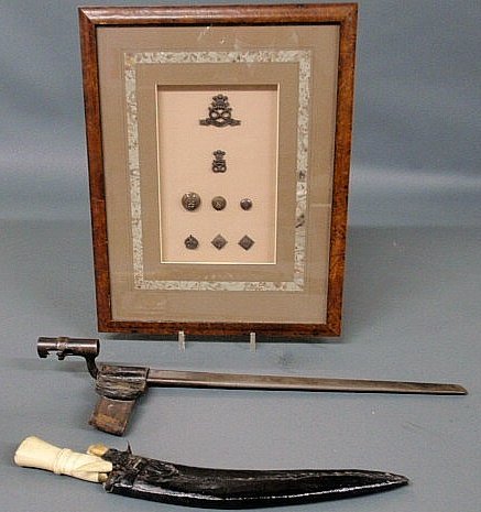 Group of militaria- framed Prince of Wales Regime