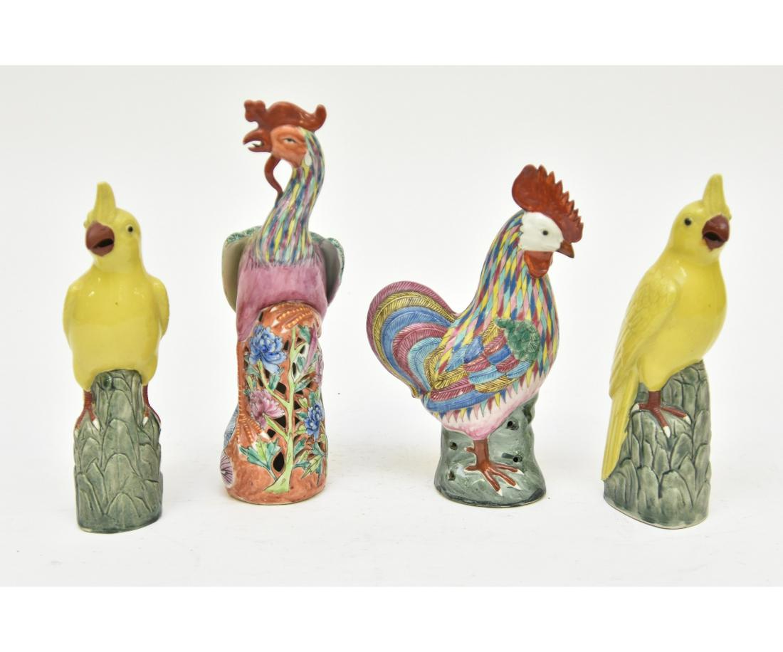Pair of Chinese Porcelain Parrots etc. (1 of 3)
