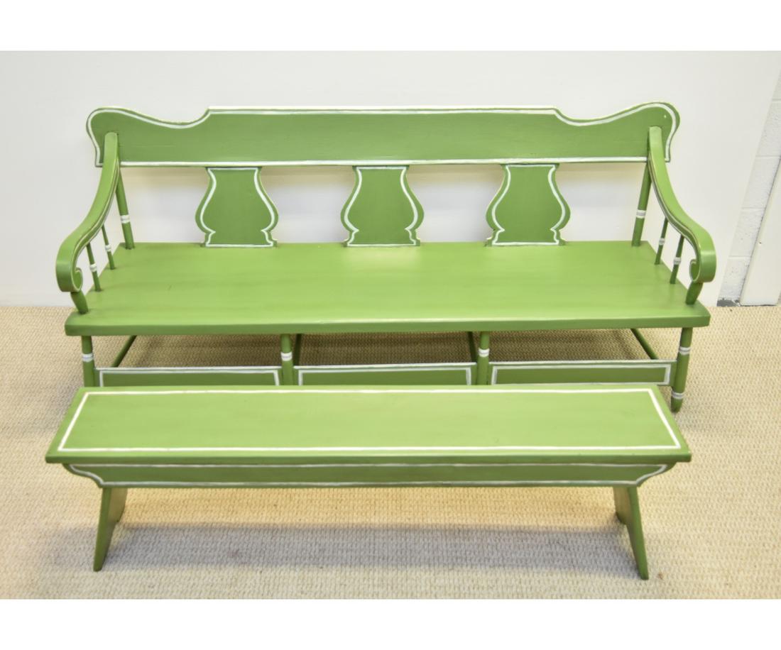 Pennsylvania Plank Bottom Settee (1 of 2)