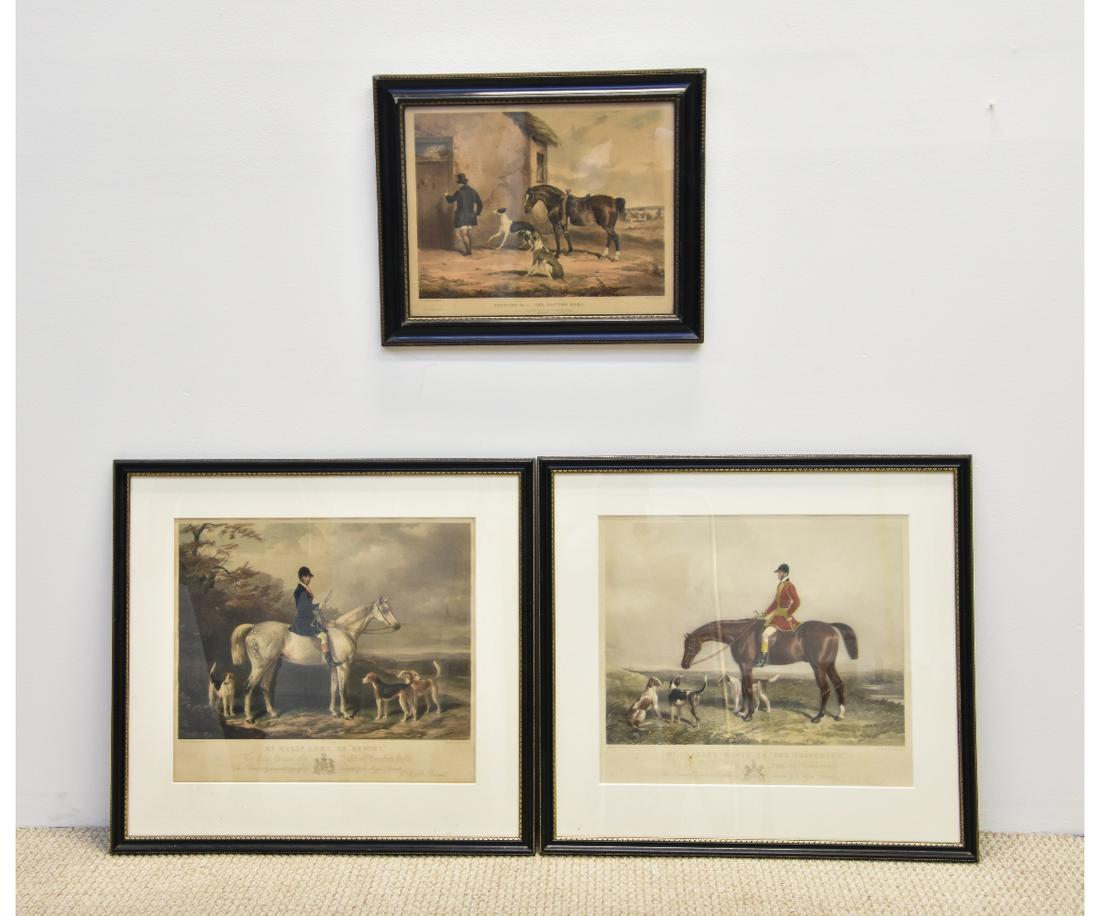 Three Framed Hunting Prints (1 of 9)