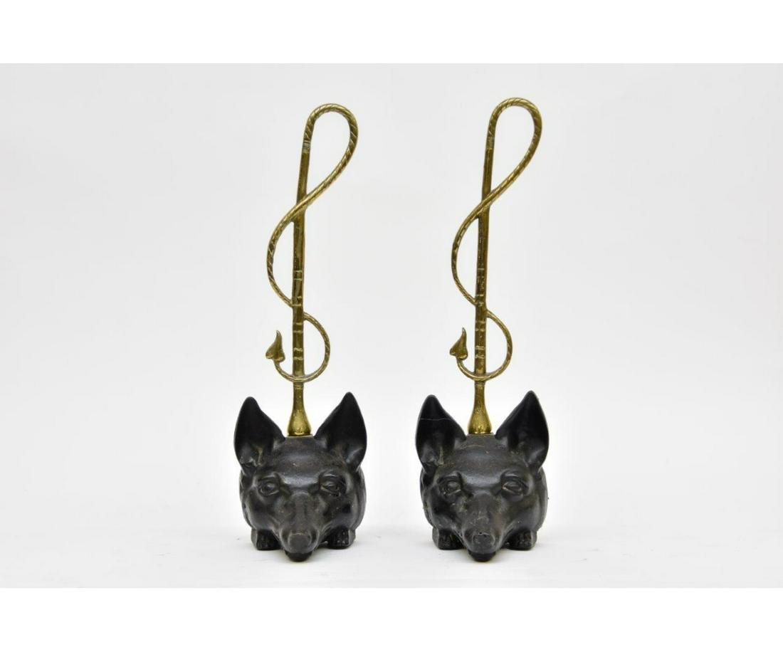 Two Fox Head Door Stops (1 of 4)