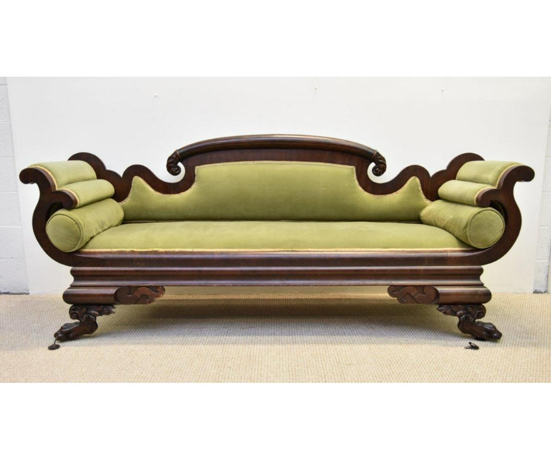 Large Empire Mahogany Sofa (1 of 6)