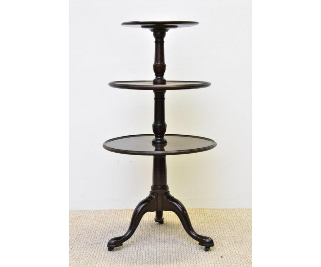 English Queen Anne Mahogany Dumb Waiter (1 of 4)