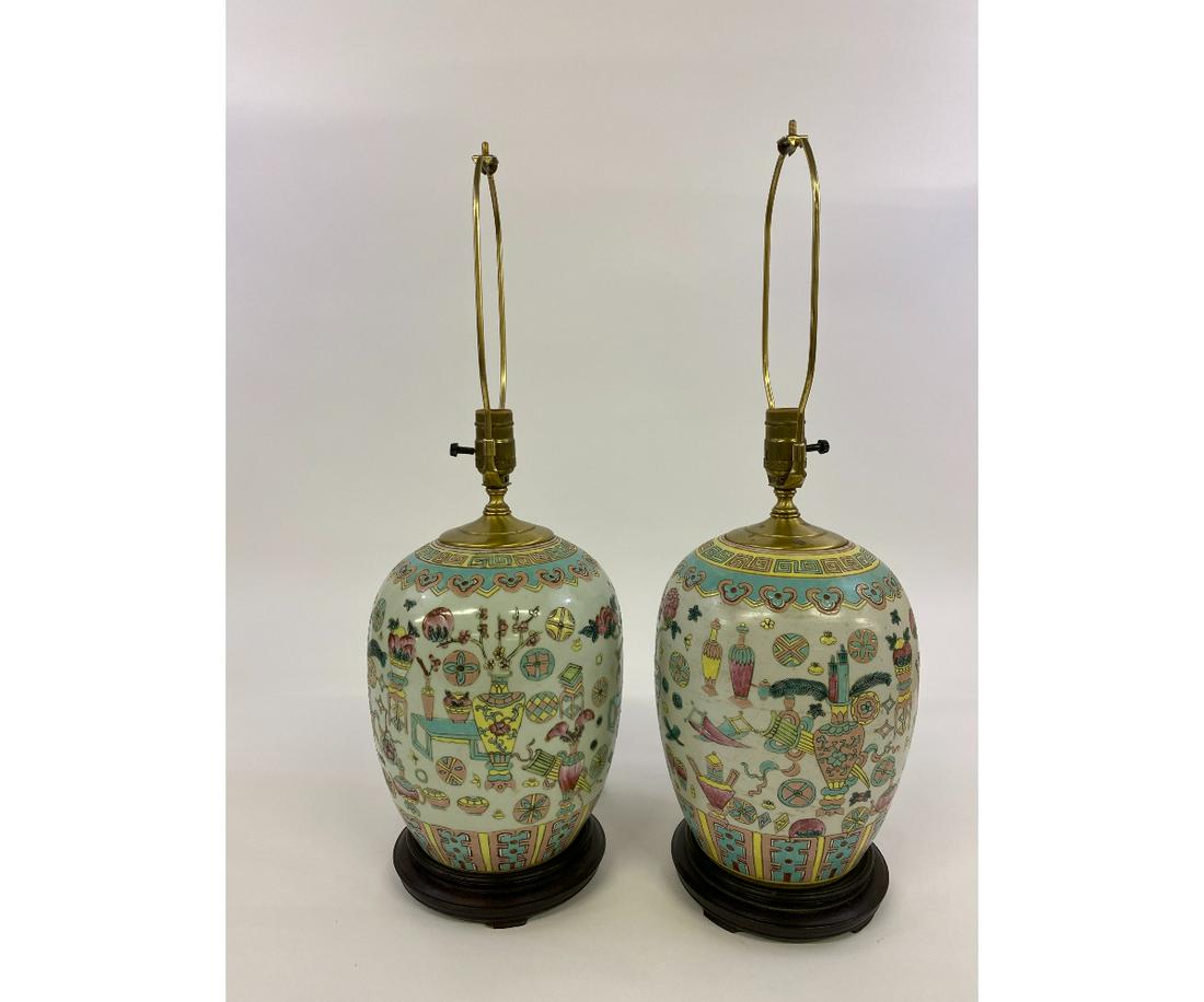 Pair of Chinese Style Jar Lamps (1 of 5)