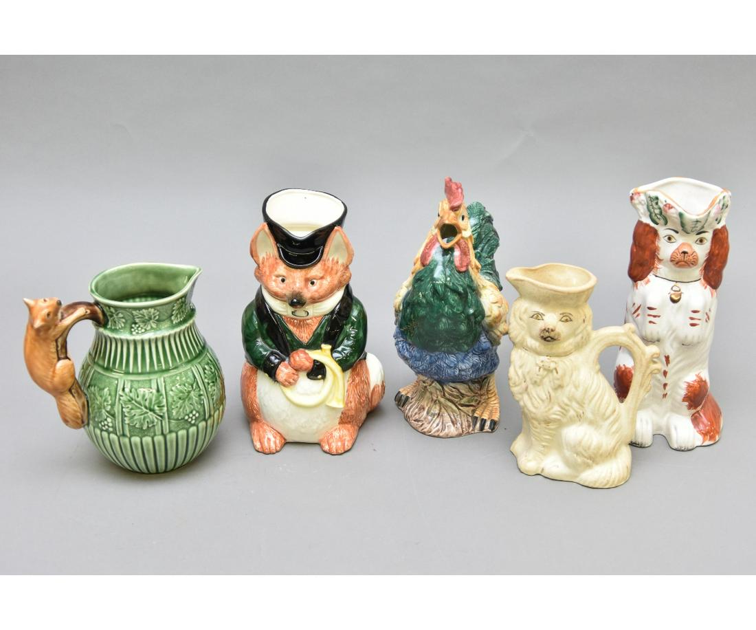 Two Staffordshire Toby Dog Pitchers (1 of 3)