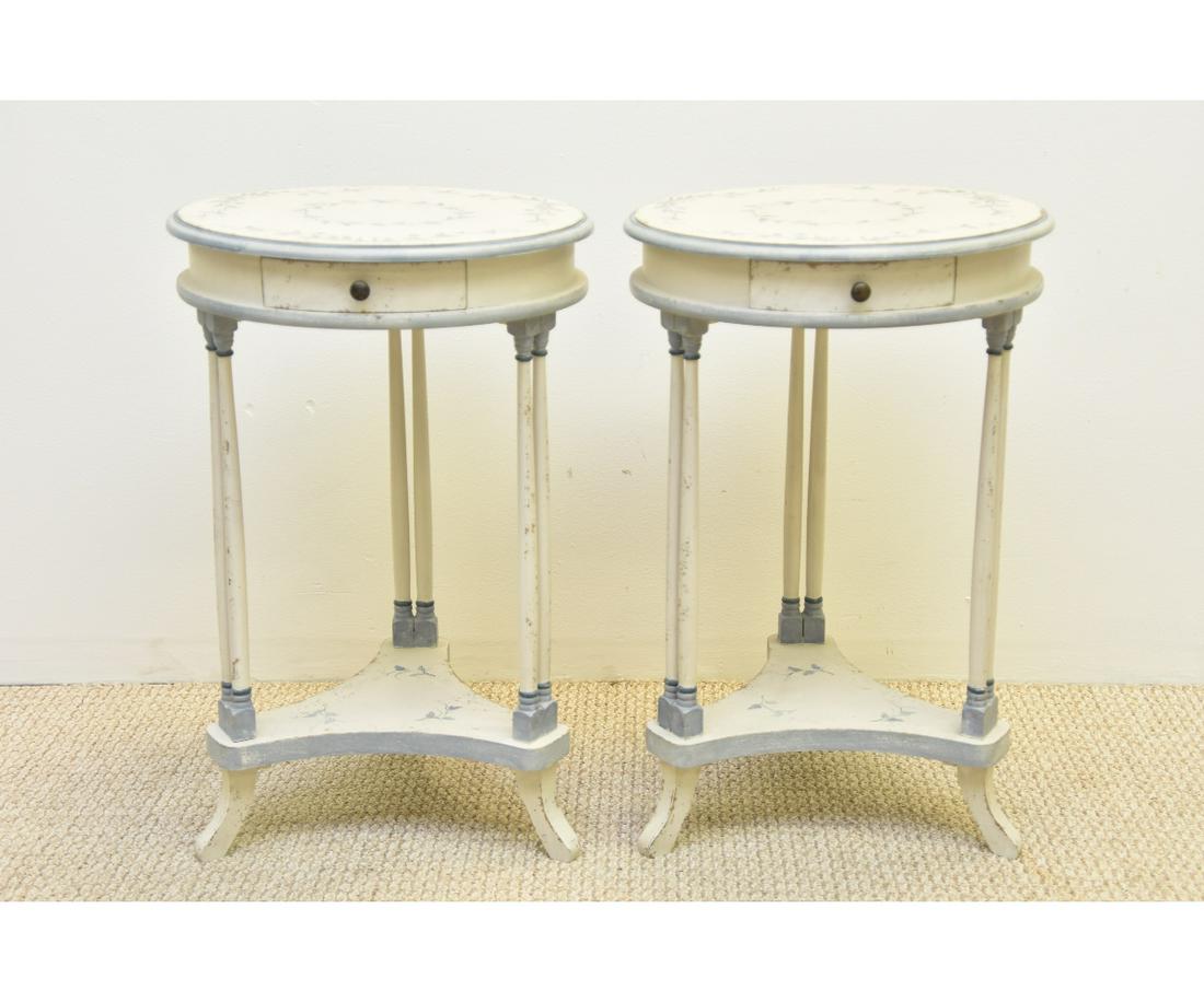 Pair of Paint Decorated End Tables (1 of 6)