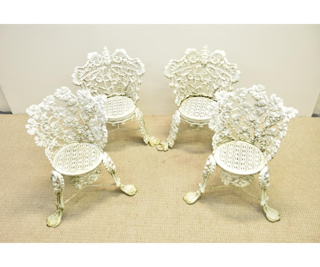 Two Pair Vintage Cast Iron Garden Seats (1 of 5)