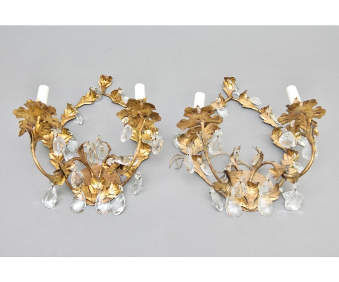 Pair of Gilt Metal Wall Sconces (1 of 3)