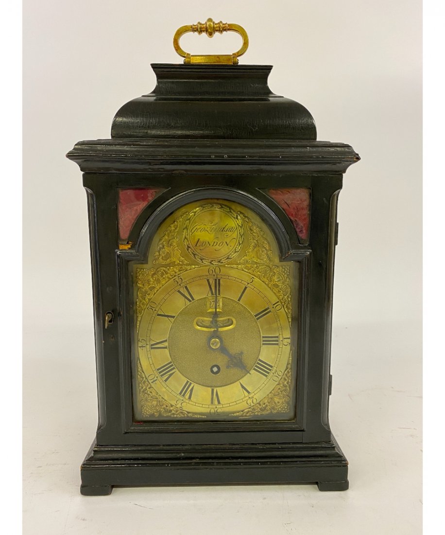English Ebonized Cased Bracket Clock (1 of 8)